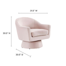Load image into Gallery viewer, Astral Performance Velvet Fabric and Wood Swivel Chair by Modway