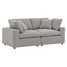 Load image into Gallery viewer, Commix Down Filled Overstuffed Boucle Fabric Loveseat by Modway