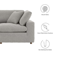 Load image into Gallery viewer, Commix Down Filled Overstuffed Boucle Fabric 3-Seater Sofa by Modway