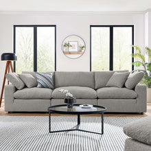 Load image into Gallery viewer, Commix Down Filled Overstuffed Boucle Fabric 3-Seater Sofa by Modway