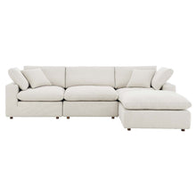 Load image into Gallery viewer, Commix 4-Piece Down Filled Overstuffed Boucle Fabric Sectional Sofa by Modway