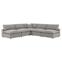 Load image into Gallery viewer, Commix 5-Piece Down Filled Overstuffed Boucle Fabric Sectional Sofa by Modway