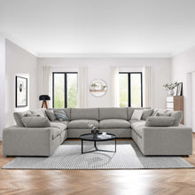 Load image into Gallery viewer, Commix 8-Piece Down Filled Overstuffed Boucle Fabric Sectional Sofa by Modway