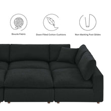Load image into Gallery viewer, Commix 6-Piece Down Filled Overstuffed Boucle Fabric Sectional Sofa by Modway