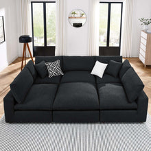 Load image into Gallery viewer, Commix 6-Piece Down Filled Overstuffed Boucle Fabric Sectional Sofa by Modway