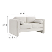 Load image into Gallery viewer, Visible Boucle Fabric Loveseat by Modway