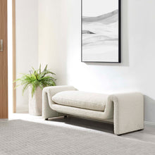 Load image into Gallery viewer, Waverly Boucle Fabric Bench by Modway