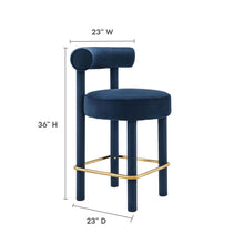 Load image into Gallery viewer, Toulouse Performance Velvet Counter Stool by Modway