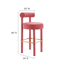 Load image into Gallery viewer, Toulouse Performance Velvet Bar Stool by Modway