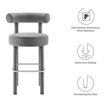 Load image into Gallery viewer, Toulouse Performance Velvet Bar Stool by Modway