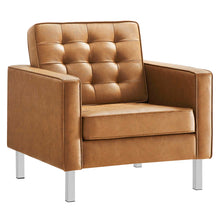 Load image into Gallery viewer, Loft Tufted Vegan Leather Armchair and Ottoman Set by Modway