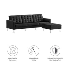 Load image into Gallery viewer, Loft Tufted Vegan Leather Sofa and Ottoman Set by Modway