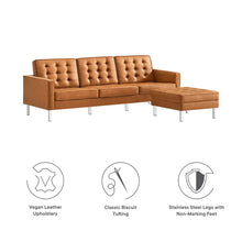 Load image into Gallery viewer, Loft Tufted Vegan Leather Sofa and Ottoman Set by Modway