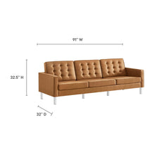 Load image into Gallery viewer, Loft Tufted Vegan Leather Sofa and Ottoman Set by Modway