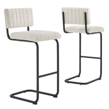Load image into Gallery viewer, Parity Boucle Bar Stools Set of 2 by Modway