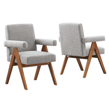 Load image into Gallery viewer, Lyra Boucle Fabric Dining Room Chair Set of 2 by Modway