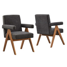 Load image into Gallery viewer, Lyra Fabric Dining Room Chair Set of 2 by Modway