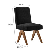 Load image into Gallery viewer, Lyra Boucle Fabric Dining Room Side Chair Set of 2 by Modway