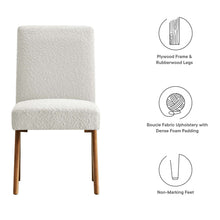Load image into Gallery viewer, Lyra Boucle Fabric Dining Room Side Chair Set of 2 by Modway