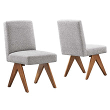 Load image into Gallery viewer, Lyra Boucle Fabric Dining Room Side Chair Set of 2 by Modway