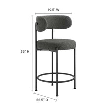 Load image into Gallery viewer, Albie Boucle Fabric Counter Stools Set of 2 by Modway