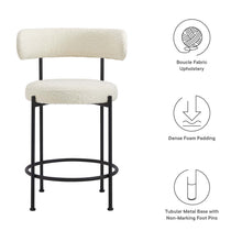 Load image into Gallery viewer, Albie Boucle Fabric Counter Stools Set of 2 by Modway