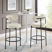 Load image into Gallery viewer, Albie Boucle Fabric Bar Stools Set of 2 by Modway