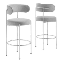Load image into Gallery viewer, Albie Fabric Bar Stools Set of 2 by Modway