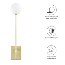 Load image into Gallery viewer, Riva White Globe Wall Sconce by Modway