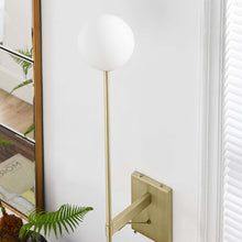 Load image into Gallery viewer, Riva White Globe Wall Sconce by Modway