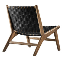 Load image into Gallery viewer, Saoirse Leather Wood Accent Lounge Chair by Modway