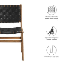 Load image into Gallery viewer, Saoirse Leather Wood Dining Side Chair Set of 2 by Modway