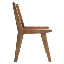Load image into Gallery viewer, Saoirse Leather Wood Dining Side Chair Set of 2 by Modway