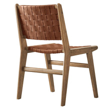 Load image into Gallery viewer, Saoirse Leather Wood Dining Side Chair Set of 2 by Modway