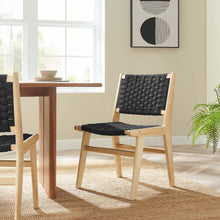 Load image into Gallery viewer, Saoirse Woven Rope Wood Dining Side Chair Set of 2 by Modway