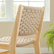Load image into Gallery viewer, Saoirse Woven Rope Wood Dining Side Chair Set of 2 by Modway