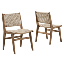 Load image into Gallery viewer, Saoirse Woven Rope Wood Dining Side Chair Set of 2 by Modway