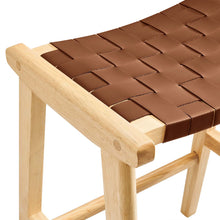 Load image into Gallery viewer, Saoirse Faux Leather Wood Counter Stool Set of 2 by Modway