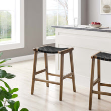 Load image into Gallery viewer, Saoirse Faux Leather Wood Counter Stool Set of 2 by Modway