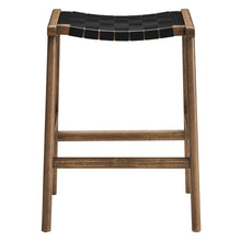Load image into Gallery viewer, Saoirse Faux Leather Wood Counter Stool Set of 2 by Modway