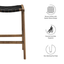 Load image into Gallery viewer, Saoirse Faux Leather Wood Counter Stool Set of 2 by Modway