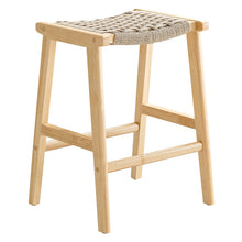 Load image into Gallery viewer, Saoirse Woven Rope Wood Counter Stool Set of 2 by Modway