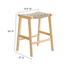 Load image into Gallery viewer, Saoirse Woven Rope Wood Counter Stool Set of 2 by Modway