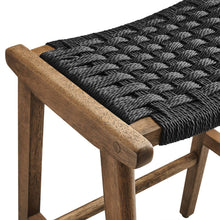 Load image into Gallery viewer, Saoirse Woven Rope Wood Counter Stool Set of 2 by Modway
