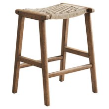 Load image into Gallery viewer, Saoirse Woven Rope Wood Counter Stool Set of 2 by Modway