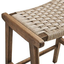 Load image into Gallery viewer, Saoirse Woven Rope Wood Counter Stool Set of 2 by Modway