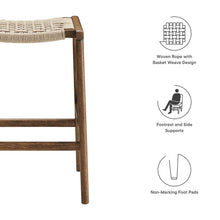 Load image into Gallery viewer, Saoirse Woven Rope Wood Counter Stool Set of 2 by Modway