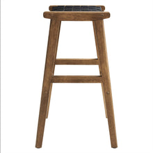 Load image into Gallery viewer, Saoirse Leather Wood Bar Stool Set of 2 by Modway