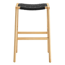 Load image into Gallery viewer, Saoirse Woven Rope Wood Bar Stool Set of 2 by Modway