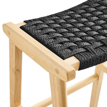 Load image into Gallery viewer, Saoirse Woven Rope Wood Bar Stool Set of 2 by Modway